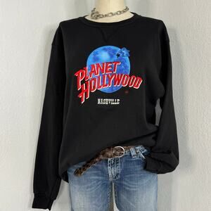Vintage 90s Planet Hollywood Nashville Crewneck Sweatshirt Size Large